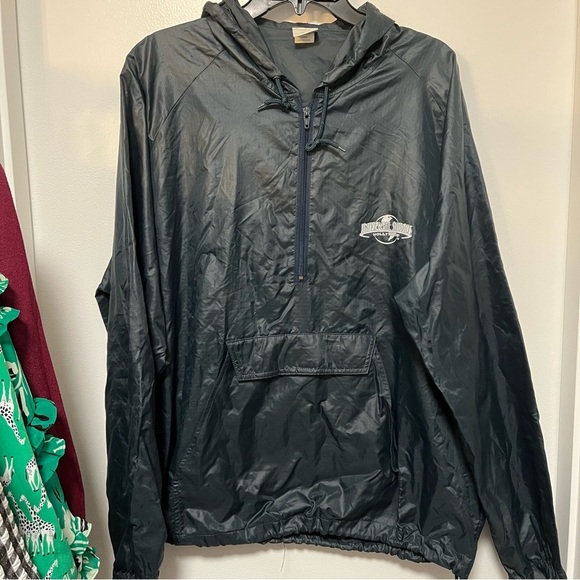 Universal Studio Other - Universal Studios Vintage Hollywood Square Rain Hooded Jacket unisex Black LG